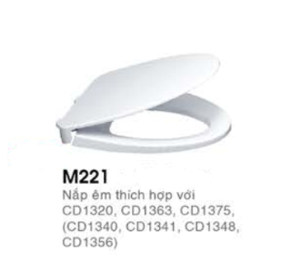 Nắp nhựa bàn cầu đóng êm CAESAR M221