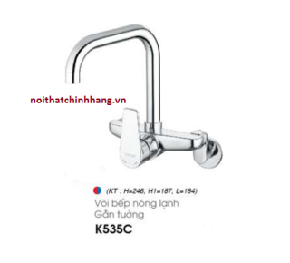 Vòi rửa bát nóng lạnh gắn tường Caesar K535C