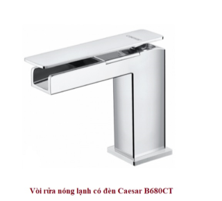 Vòi rửa mặt 1 chân nóng lạnh Caesar B680CT