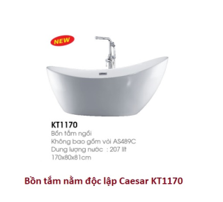 Bồn Tắm Ngồi độc lập CAESAR KT1170