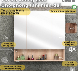 Tủ Gương Treo Phòng Tắm chính hãng CAESAR EM1180W7V